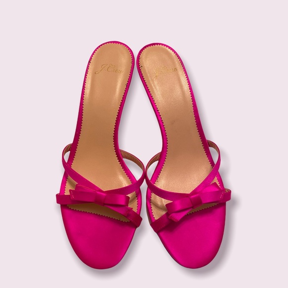 J. Crew Shoes - J. Crew pink satin sandals 10.5 NWT